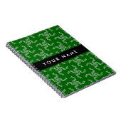 Kerst Garland, Groen, Jouw naam, Personaliseren Notitieboek (Rechterzijde)