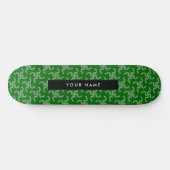 Kerst Garland, Groen, Jouw naam, Personaliseren Persoonlijk Skateboard (Horizontaal)
