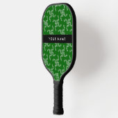 Kerst Garland, Groen, Jouw naam, Personaliseren Pickleball Paddle (Links)