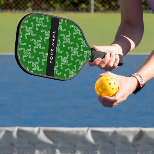 Kerst Garland, Groen, Jouw naam, Personaliseren Pickleball Paddle (Insitu)