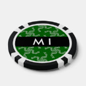Kerst Garland, Groen, Jouw naam, Personaliseren Poker Chips (Enkel)