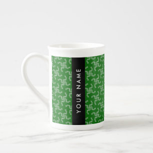 Kerst Garland, Groen, Jouw naam, Personaliseren Porselein Kop