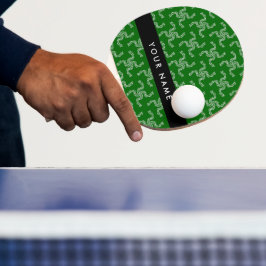 Kerst Garland, Groen, Jouw naam, Personaliseren Tafeltennisbatje