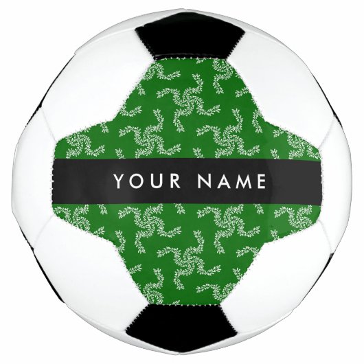 Kerst Garland, Groen, Jouw naam, Personaliseren Voetbal (Voorkant)