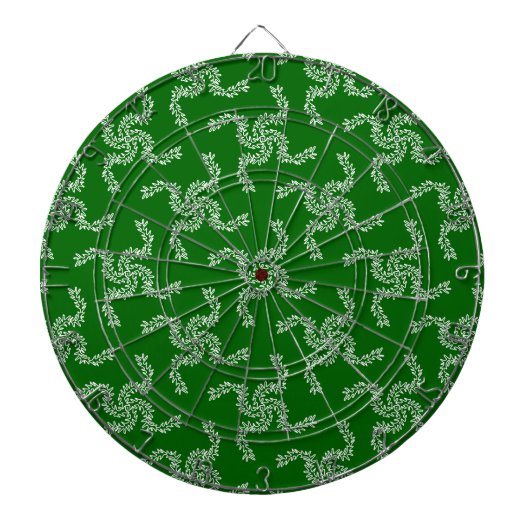 Kerst Garland Groen, Kerstdecoratie Dartbord (Voorkant)