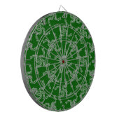Kerst Garland Groen, Kerstdecoratie Dartbord (Voorkant Links)