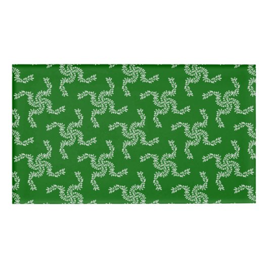 Kerst Garland Groen, Kerstdecoratie Naambadge (Voorkant)