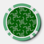 Kerst Garland Groen, Kerstdecoratie Poker Chips (Achterkant)