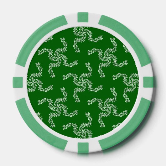 Kerst Garland Groen, Kerstdecoratie Poker Chips (Voorkant)
