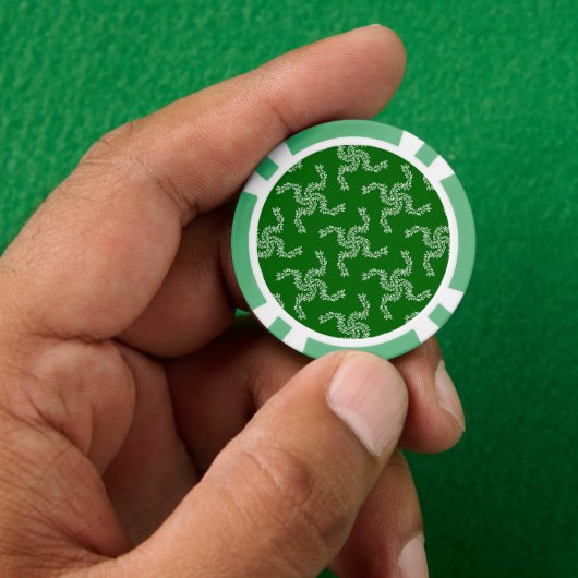 Kerst Garland Groen, Kerstdecoratie Poker Chips (Hand)