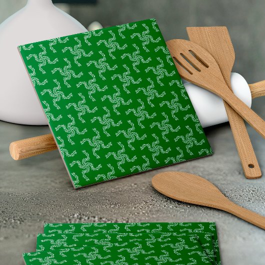 Kerst Garland Groen, Kerstdecoratie Tegeltje