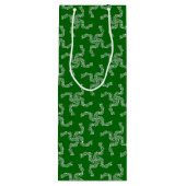 Kerst Garland Groen, Kerstdecoratie Wijn Cadeautas (Achterkant)