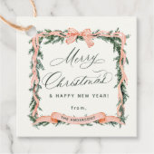 KERST GARLAND Kerst Lijst Gift Label (Voorkant)