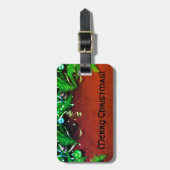 Kerst Garland & Kerstbollen Bagagelabel (Voorkant verticaal)