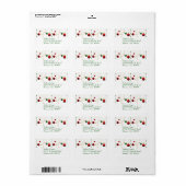 Kerst Garland op wit Etiket (Full Sheet)