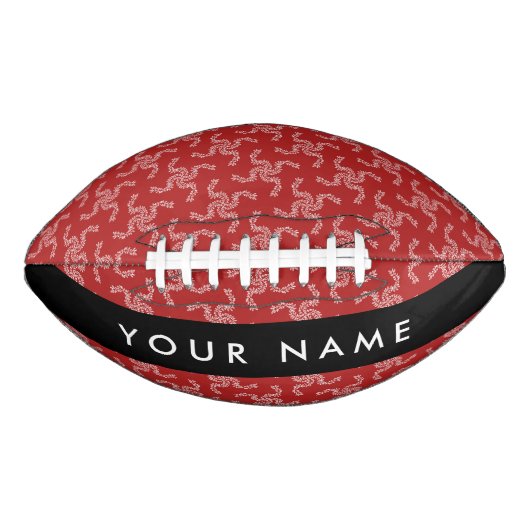 Kerst Garland, Rood, Jouw naam, Personaliseren American Football (Voorkant)