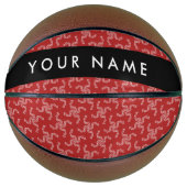 Kerst Garland, Rood, Jouw naam, Personaliseren Basketbal (Voorkant)