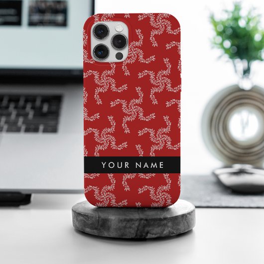 Kerst Garland, Rood, Jouw naam, Personaliseren Case-Mate iPhone Case