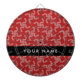 Kerst Garland, Rood, Jouw naam, Personaliseren Dartbord