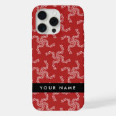 Kerst Garland, Rood, Jouw naam, Personaliseren iPhone Hoesje (Achterkant)