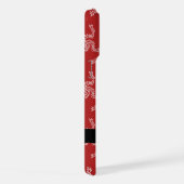 Kerst Garland, Rood, Jouw naam, Personaliseren iPhone Hoesje (Rechterkant)