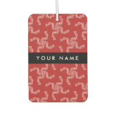 Kerst Garland, Rood, Jouw naam, Personaliseren Luchtverfrisser (Voorkant)