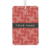 Kerst Garland, Rood, Jouw naam, Personaliseren Luchtverfrisser (Achterkant)