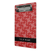 Kerst Garland, Rood, Jouw naam, Personaliseren Mini Klembord (Angled2)