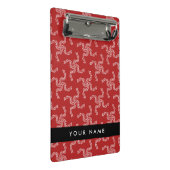 Kerst Garland, Rood, Jouw naam, Personaliseren Mini Klembord (Schuin)