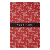 Kerst Garland, Rood, Jouw naam, Personaliseren Mini Klembord (Achterkant)