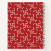 Kerst Garland, Rood, Jouw naam, Personaliseren Notitieboek (Achterkant)