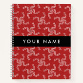 Kerst Garland, Rood, Jouw naam, Personaliseren Notitieboek (Voorkant)