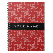 Kerst Garland, Rood, Jouw naam, Personaliseren Notitieboek (Voorkant)