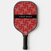 Kerst Garland, Rood, Jouw naam, Personaliseren Pickleball Paddle (Achterkant)