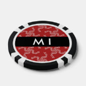 Kerst Garland, Rood, Jouw naam, Personaliseren Poker Chips (Enkel)