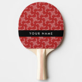 Kerst Garland, Rood, Jouw naam, Personaliseren Tafeltennisbatje (Voorkant)