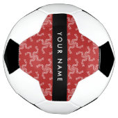 Kerst Garland, Rood, Jouw naam, Personaliseren Voetbal (Gedraaid)