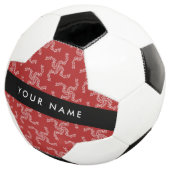 Kerst Garland, Rood, Jouw naam, Personaliseren Voetbal (Drie kwart)