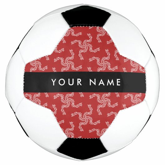 Kerst Garland, Rood, Jouw naam, Personaliseren Voetbal (Voorkant)