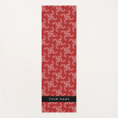 Kerst Garland, Rood, Jouw naam, Personaliseren Yogamat (Voorkant)