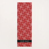 Kerst Garland, Rood, Jouw naam, Personaliseren Yogamat (Achterkant)