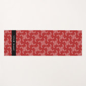 Kerst Garland, Rood, Jouw naam, Personaliseren Yogamat (Voorkant (horizontaal))