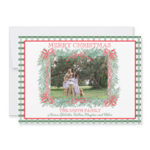 Kerst Garland Rood Lint Groen Gingham