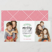 Kerst Garland Vakantie Kerstmis 2 Foto (Voorkant / Achterkant)