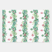 Kerst Garland voor Branches Mistletoe Holly Inpakpapier Vel (Voorkant)