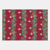 Kerst Garland voor Branches Mistletoe Holly Inpakpapier Vel (Voorkant)