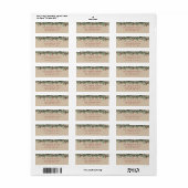 Kerst Garland Waterverf Retouradres   Etiket (Full Sheet)