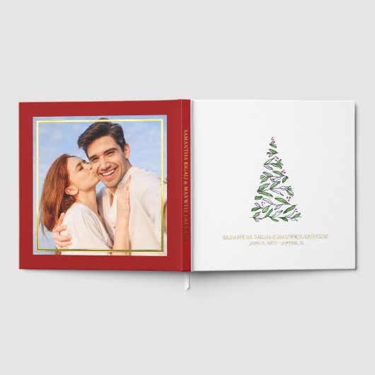 Kerst Gastboek Waterverf Tree Gastenboek (Volledig)