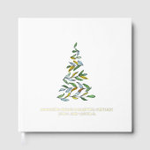 Kerst Gastboek Waterverf Tree Gastenboek (Voorkant)
