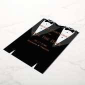 Kerst Gay Save The Date Rose Goud Folie Kaart (Gedraaid)